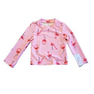 Carter's Toddler Girls' Flamingo Print Rash Guard - Color Pink - Size 2T